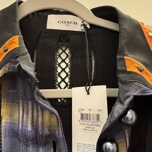 Coach Black and Orange Plaid Dress